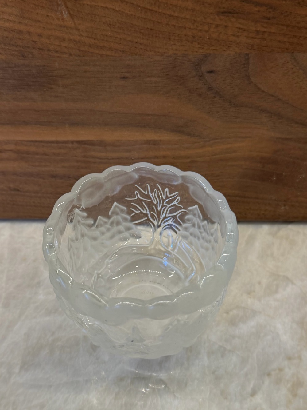 Vintage Walther Glas Crystal Christmas votive candleholder